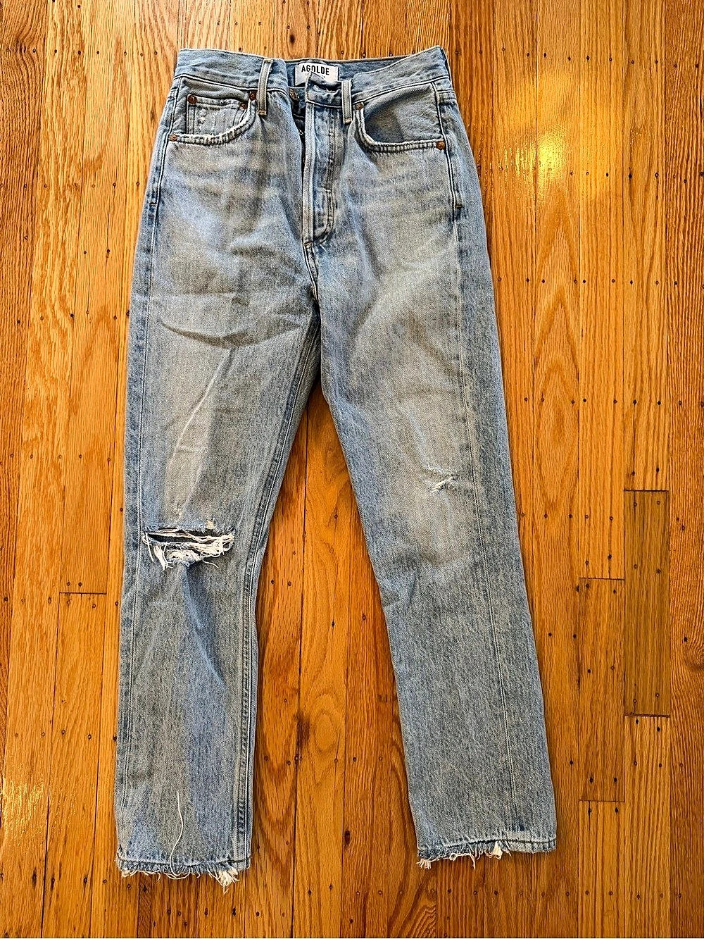 Agolde Riley High Rise Straight Crop High Rise Straight Leg Jean - Picture 5 of 8